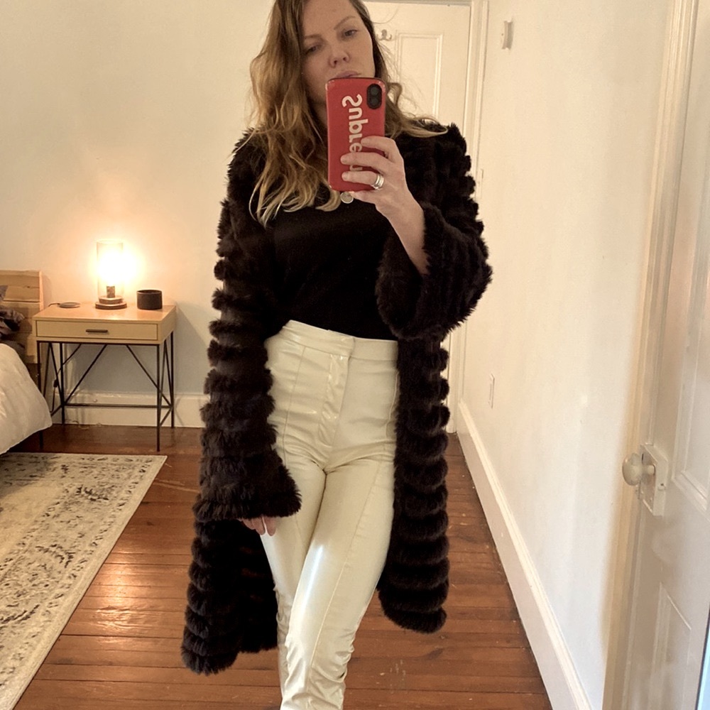 Beautiful vintage soft fur coat / long cardigan / Fab layering piece also 🖤